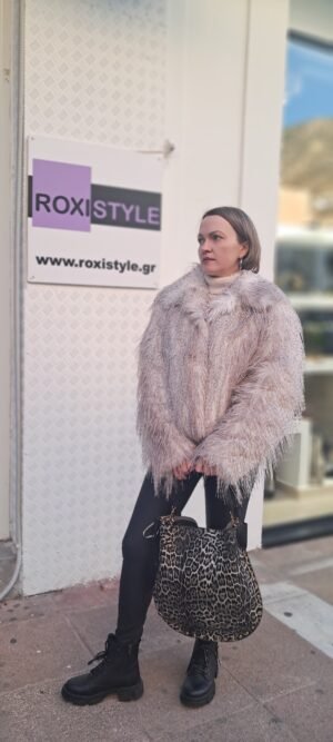 Γυναικεία γούνα οικολογική κοντή, oversize