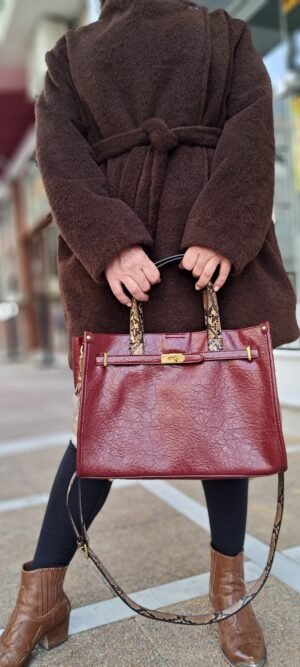 Γυναικεία τσάντα μπορντό *Tote*