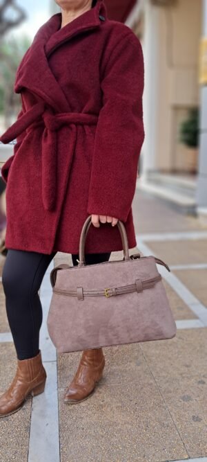 Γυναικεία τσάντα Tout σουέτ μπεζ